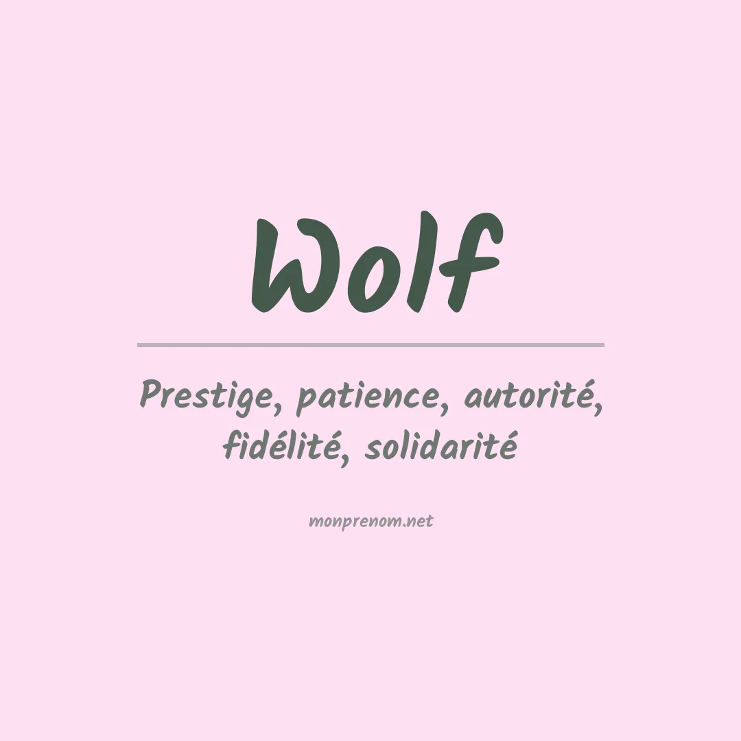 Prénom Wolf