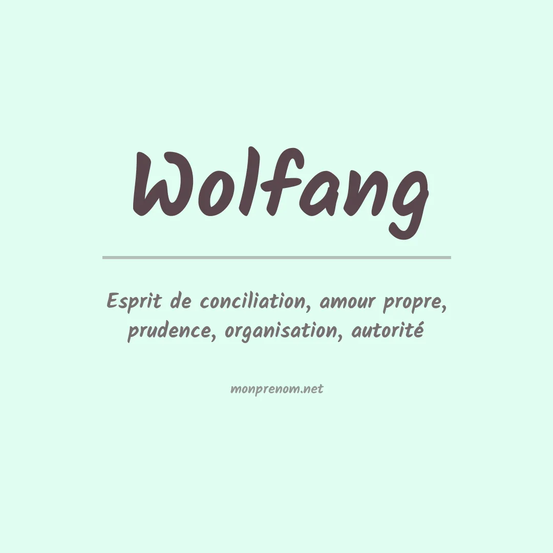 Prénom Wolfang
