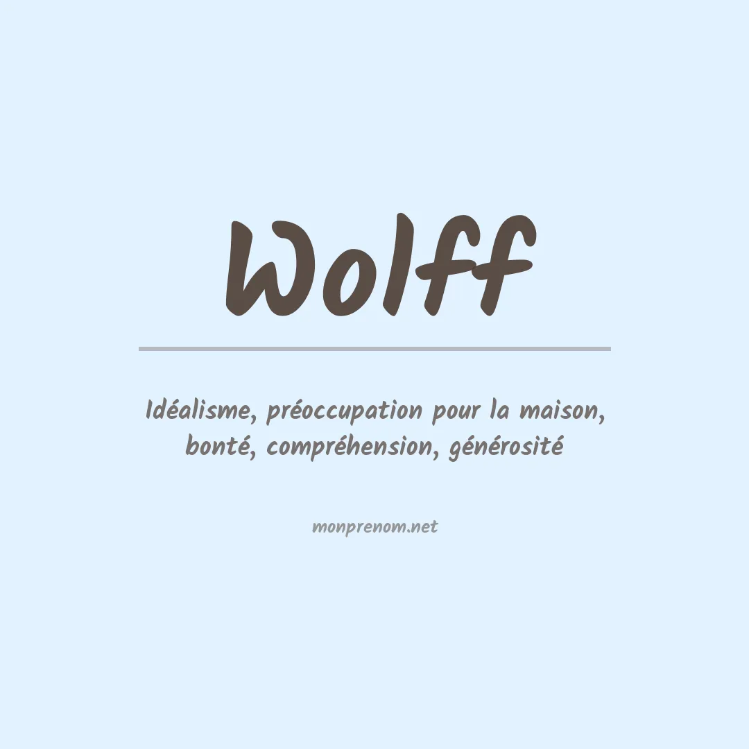 Prénom Wolff
