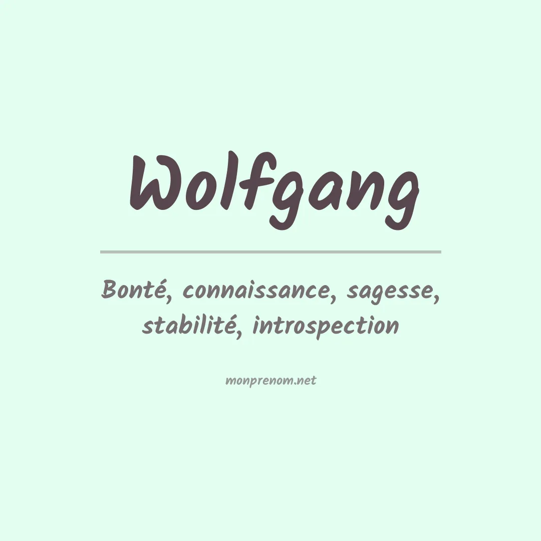 Prénom Wolfgang
