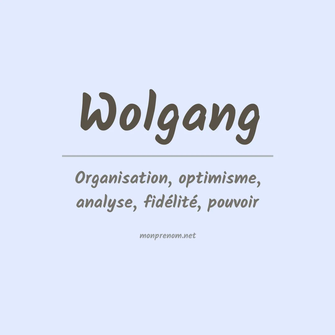 Prénom Wolgang