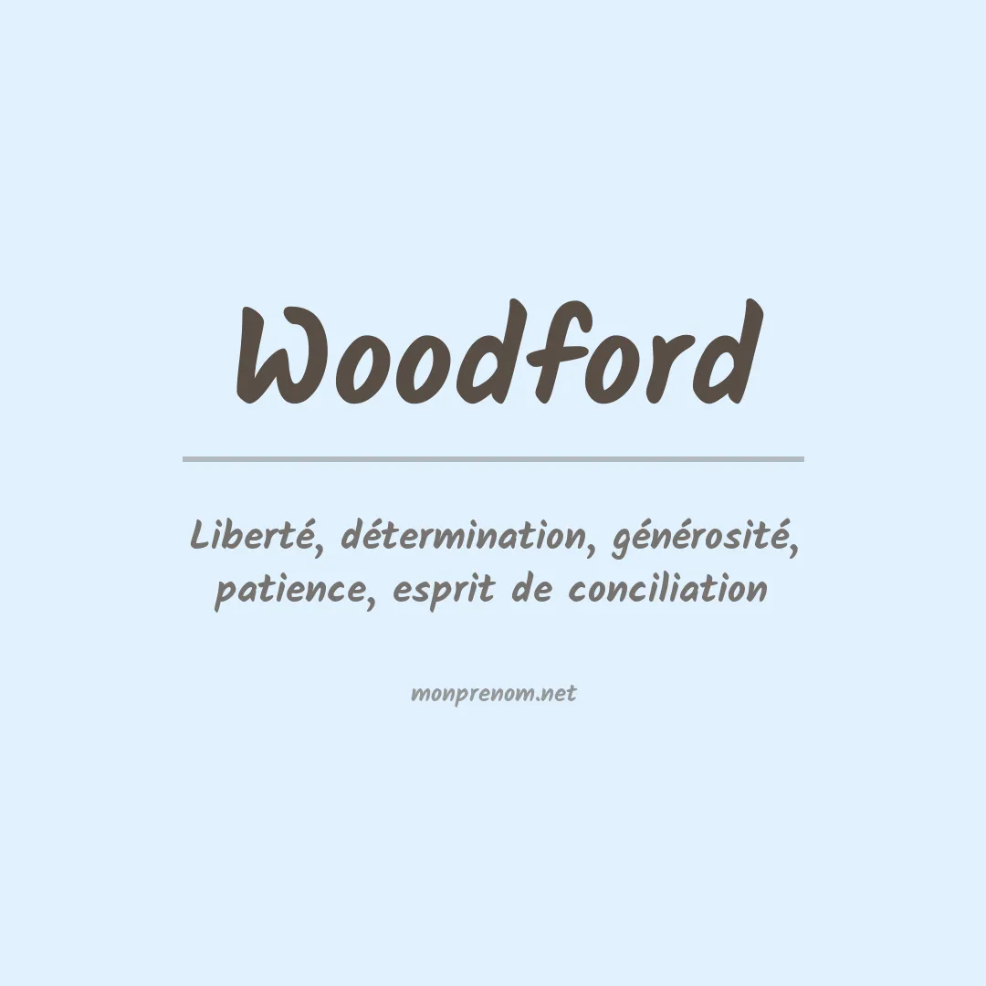 Prénom Woodford