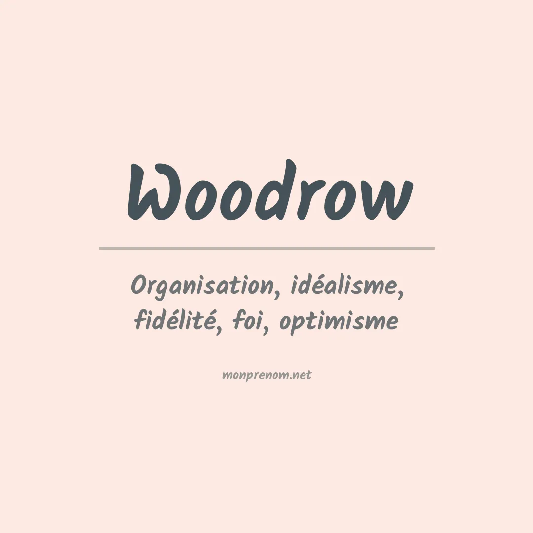 Prénom Woodrow