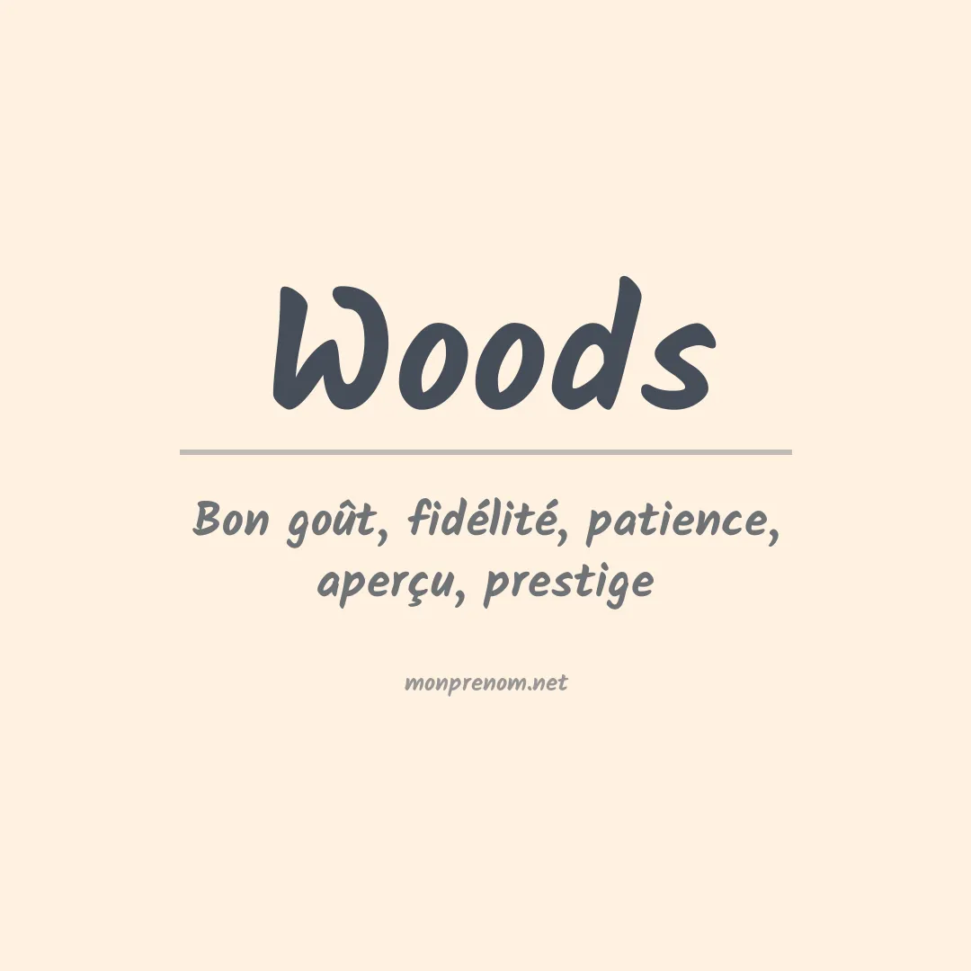 Prénom Woods
