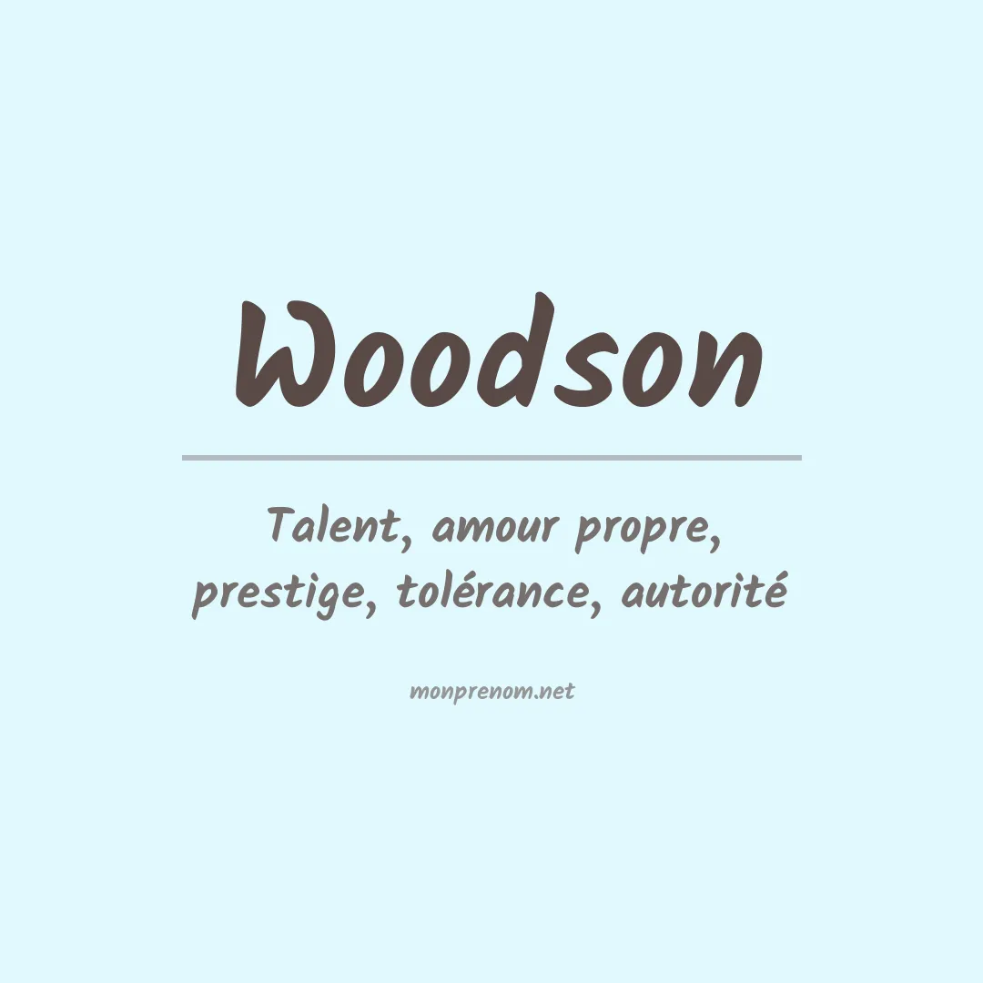 Prénom Woodson