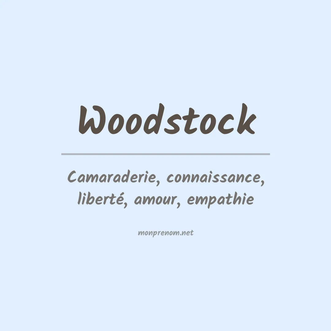 Prénom Woodstock
