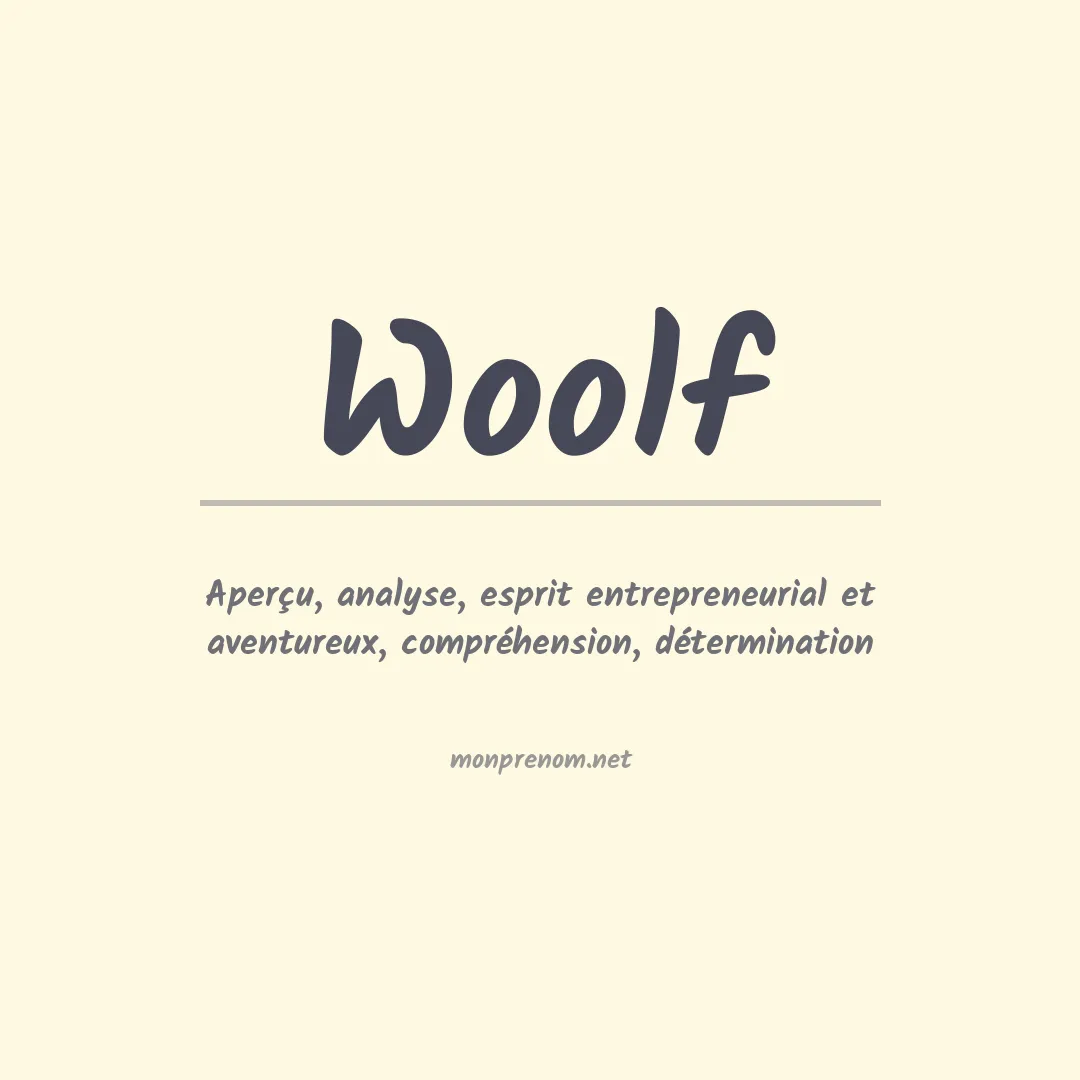 Prénom Woolf