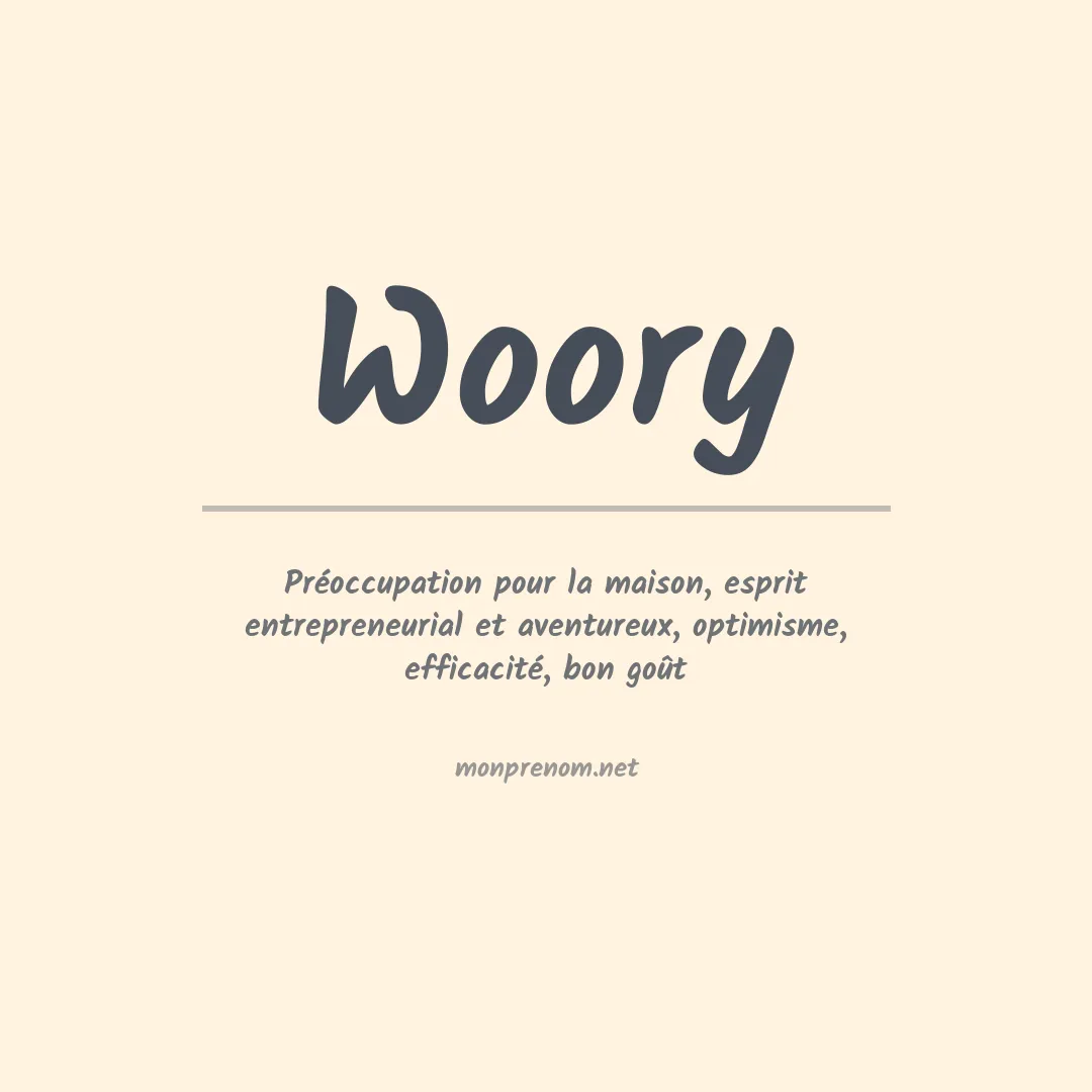 Signification du prénom Woory