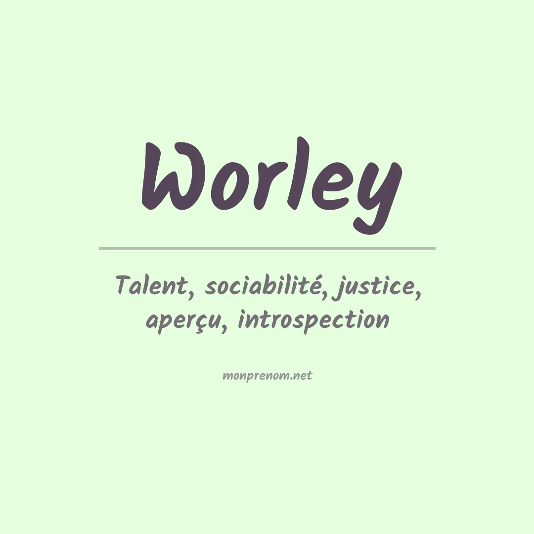 Prénom Worley