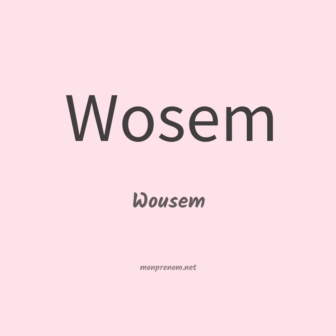 Wousem en chinois