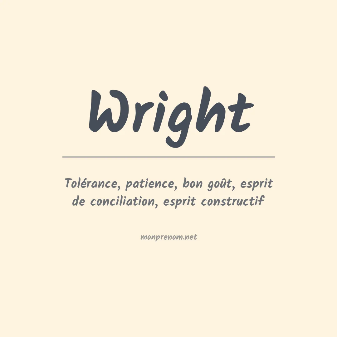 Prénom Wright