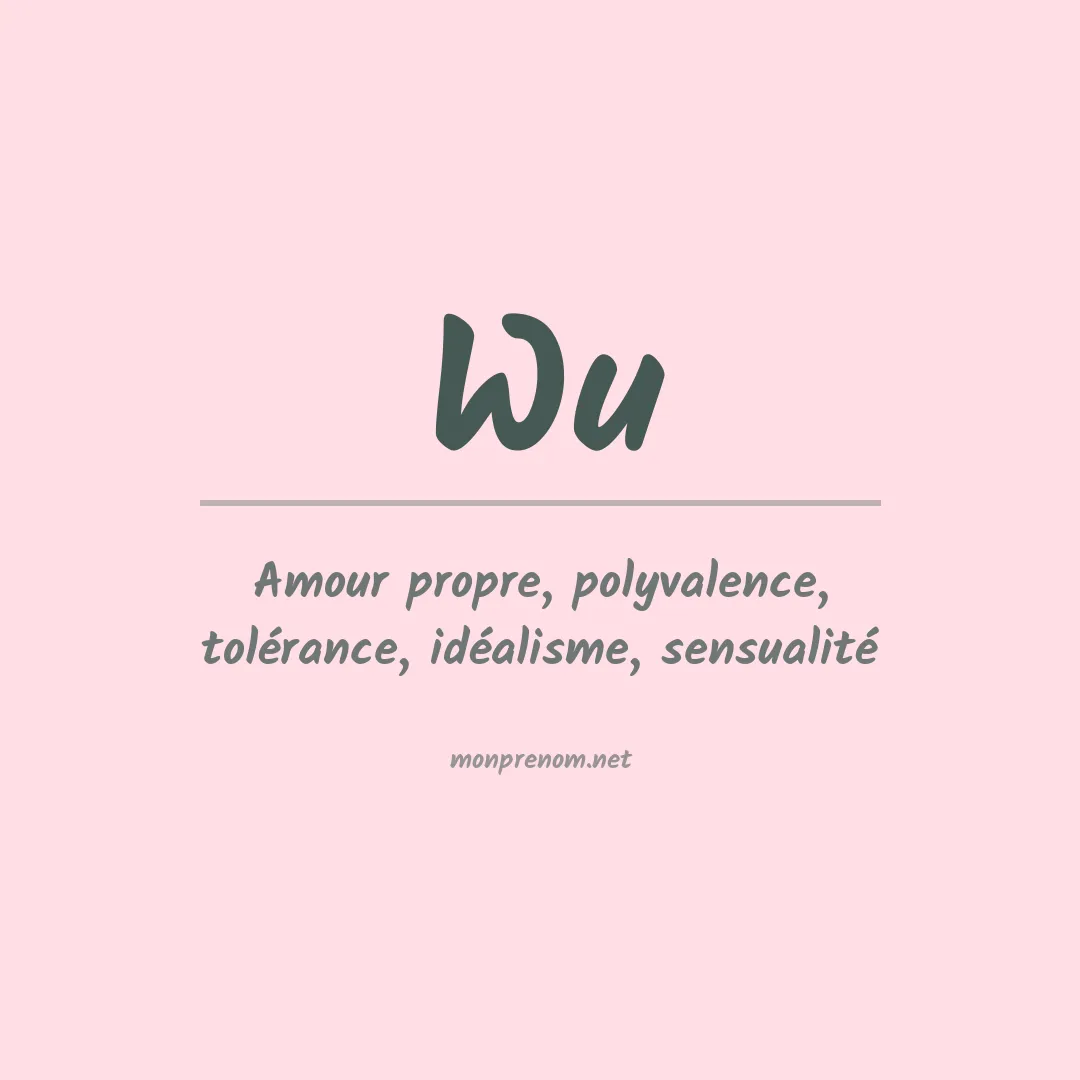 Prénom Wu