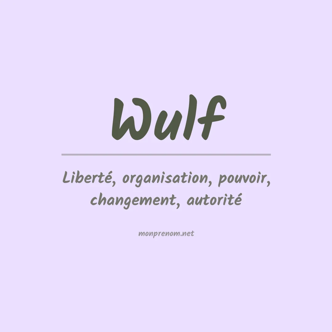 Prénom Wulf