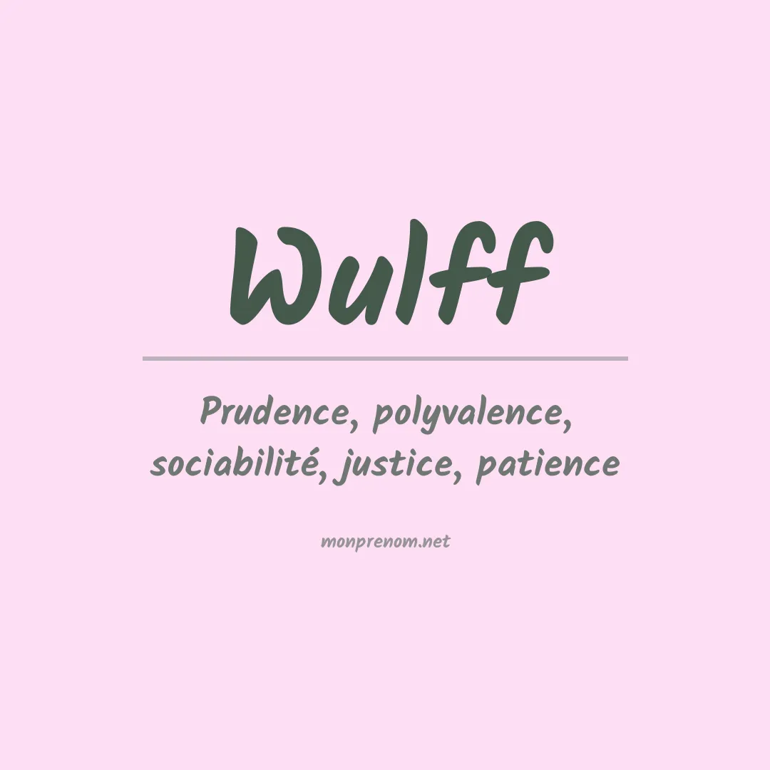Prénom Wulff