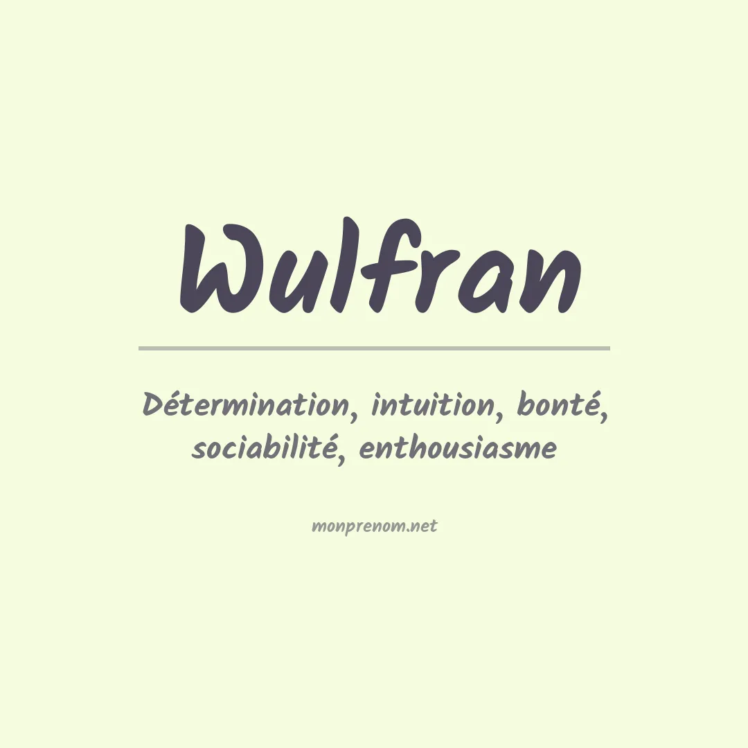 Prénom Wulfran