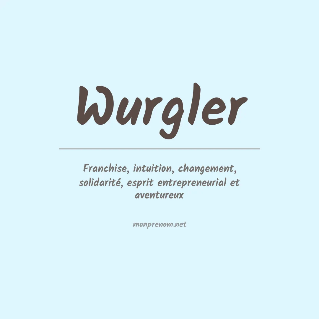 Signification du prénom Wurgler