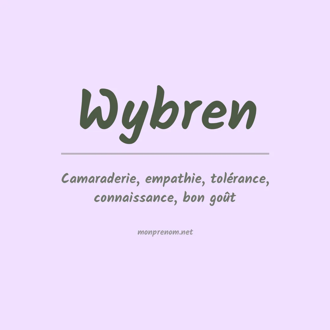 Signification du prénom Wybren