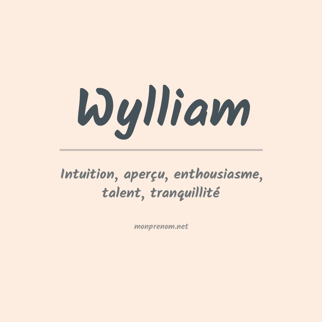 Prénom Wylliam