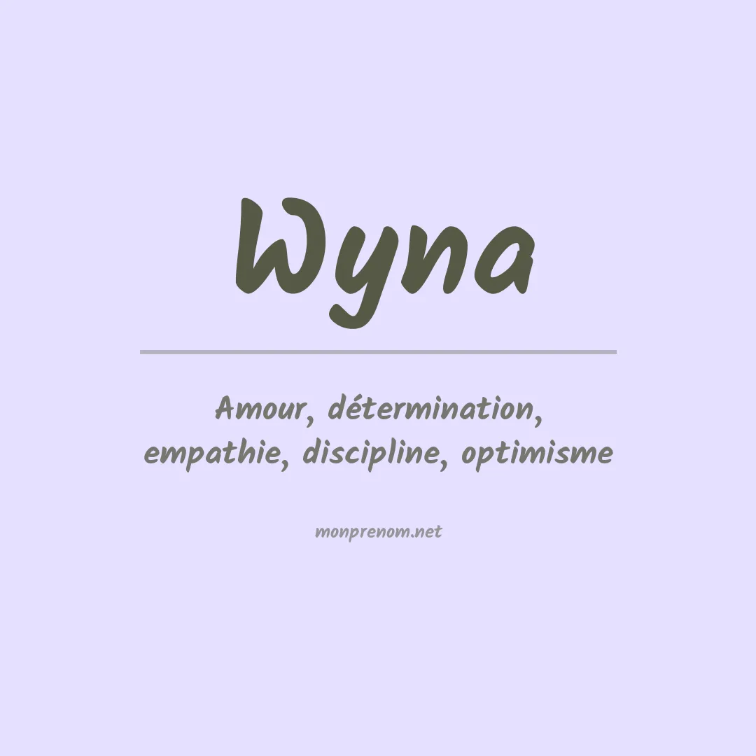 Signification du prénom Wyna