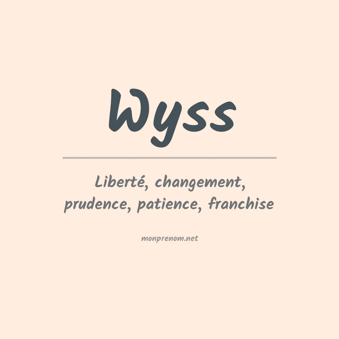 Prénom Wyss