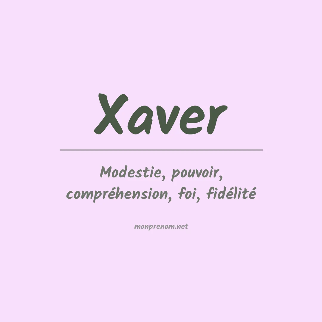 Prénom Xaver