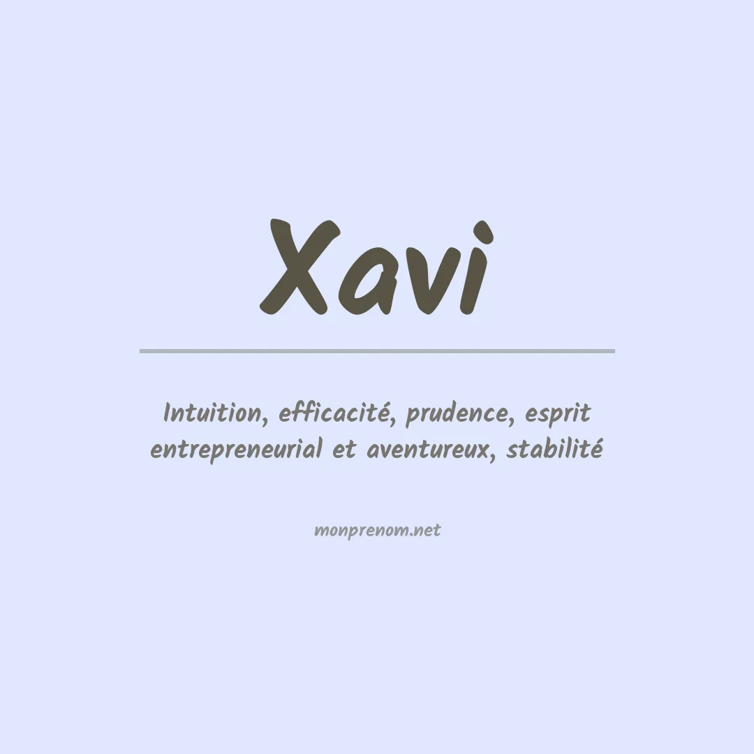 Prénom Xavi