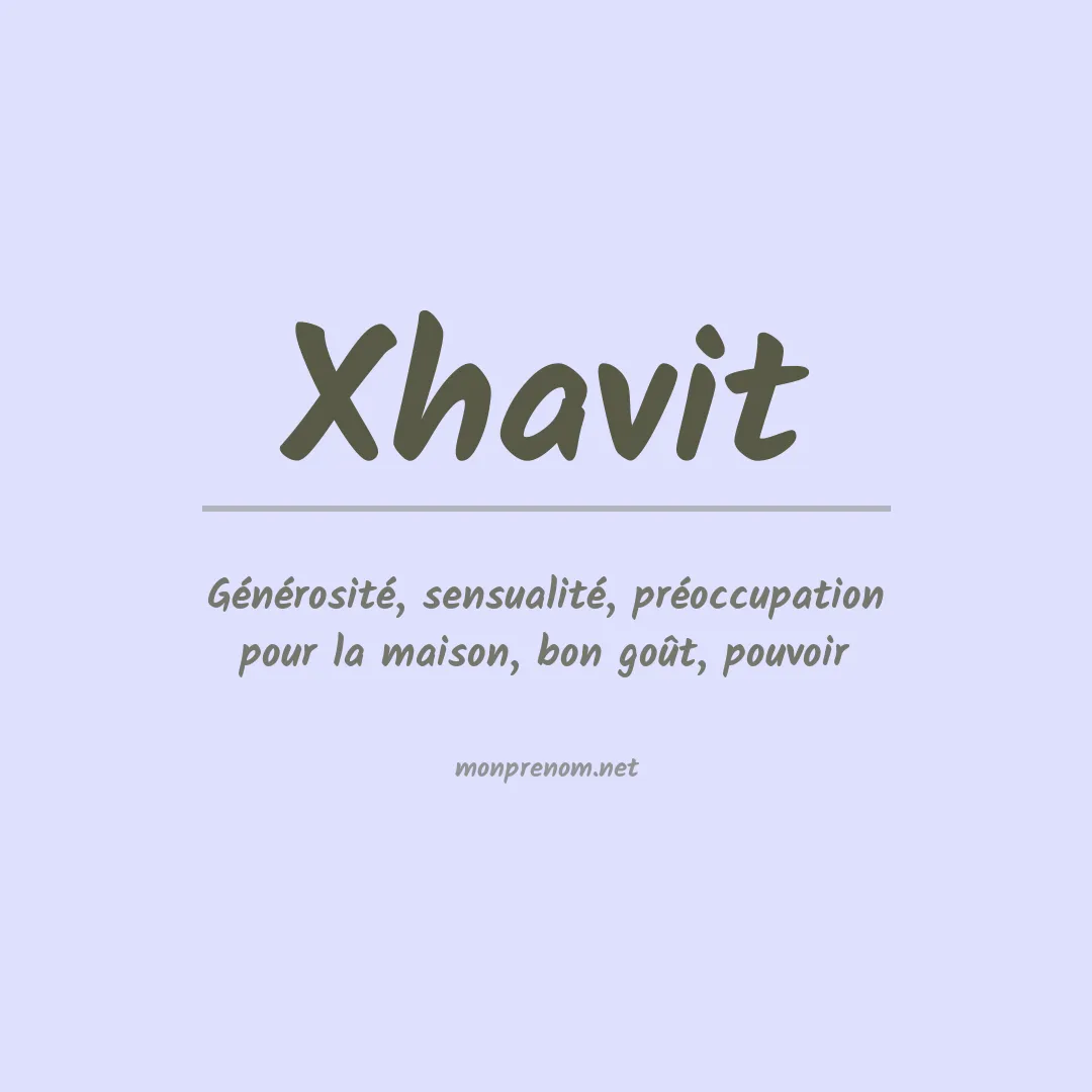 Prénom Xhavit