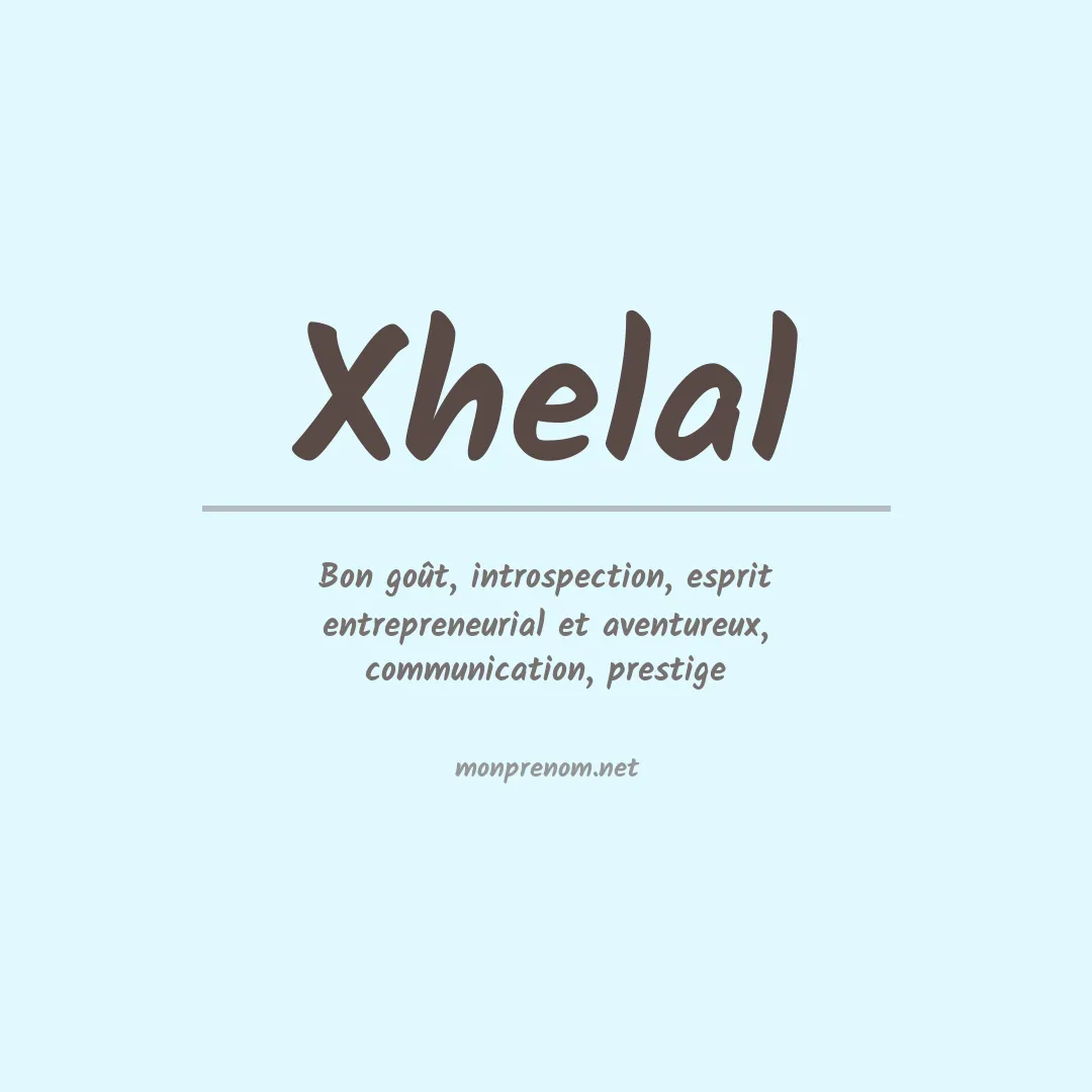 Signification du prénom Xhelal