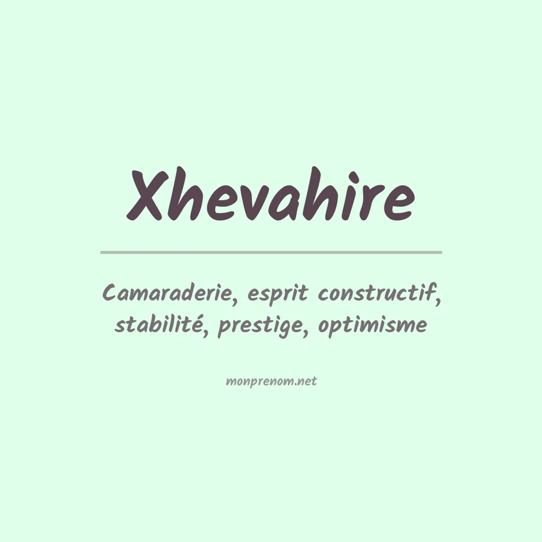 Prénom Xhevahire