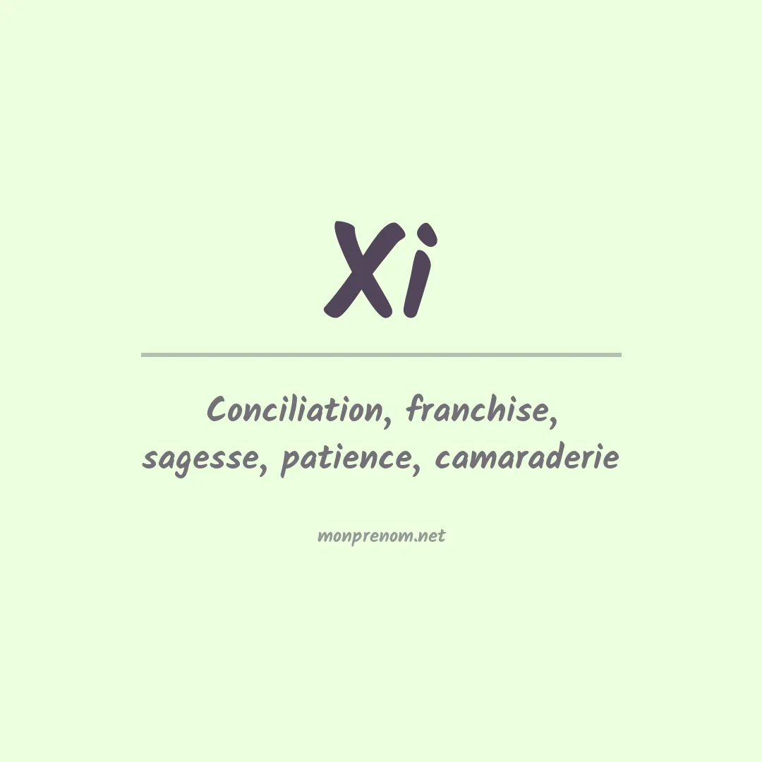 Prénom Xi