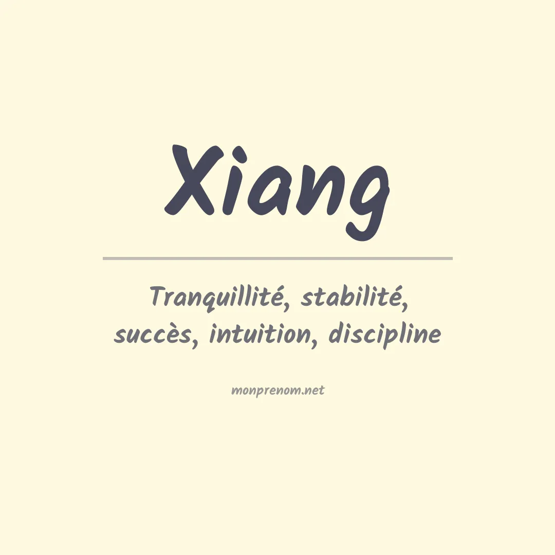 Prénom Xiang