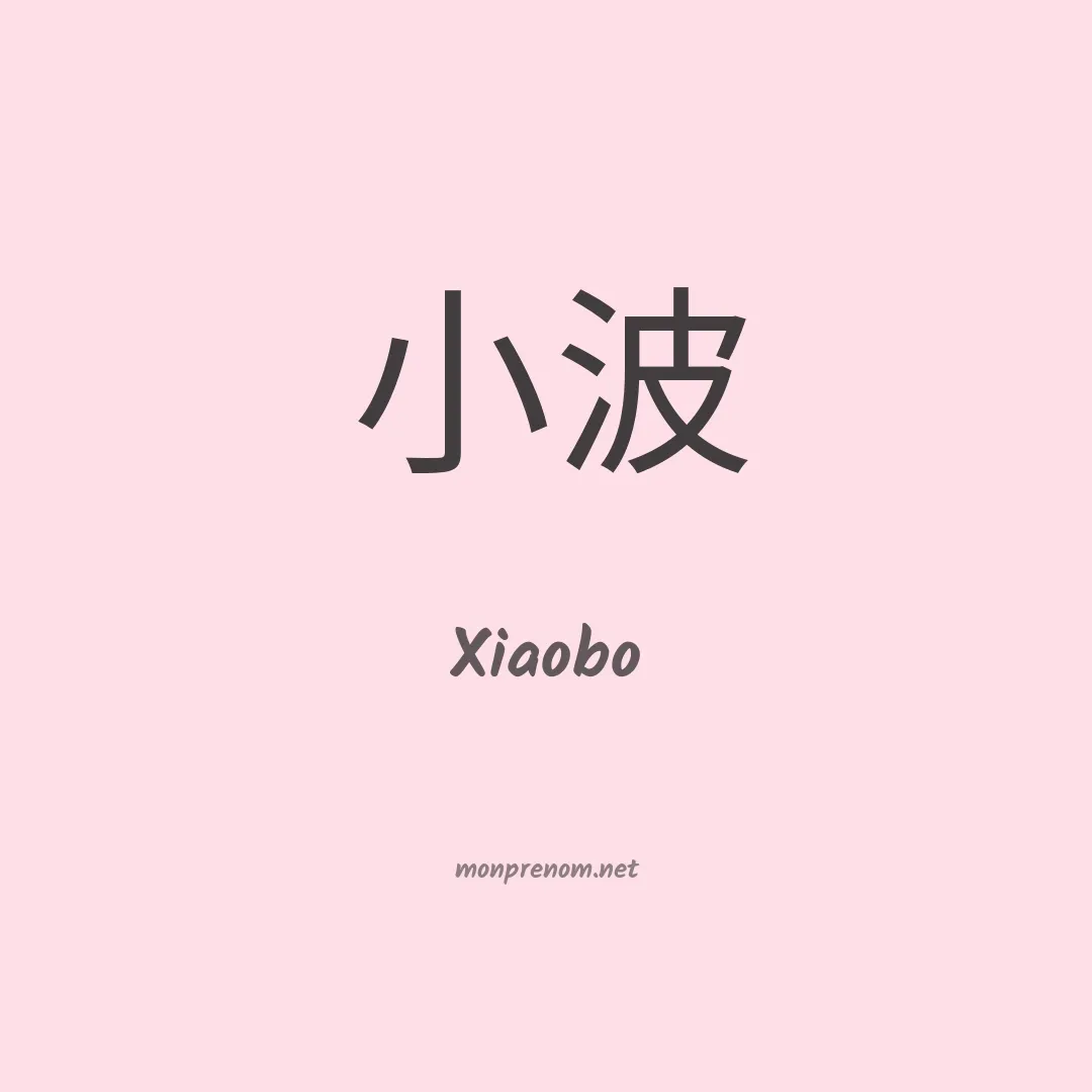 Xiaobo en chinois