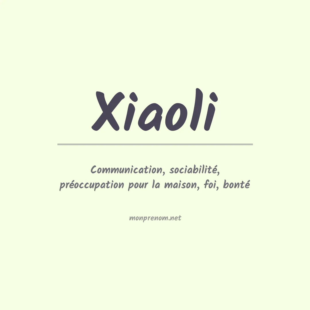 Prénom Xiaoli