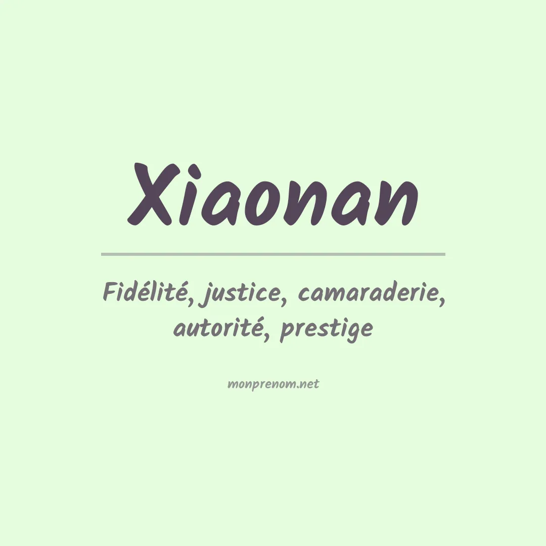 Signification du prénom Xiaonan
