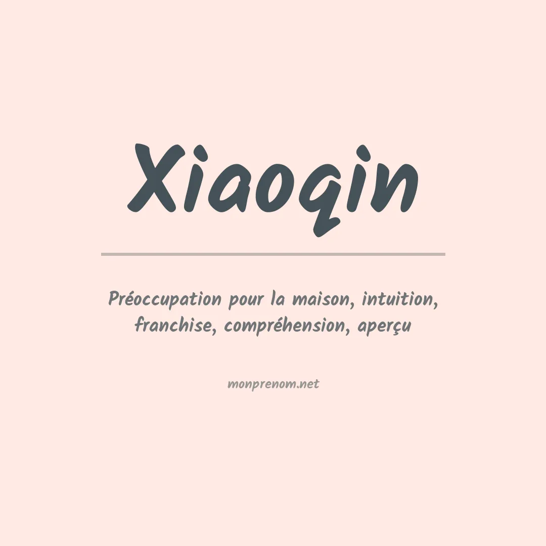 Prénom Xiaoqin