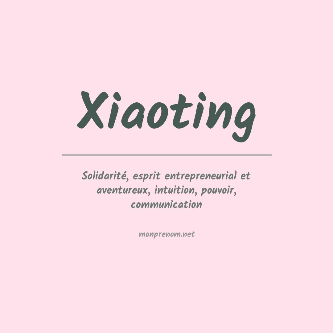 Prénom Xiaoting