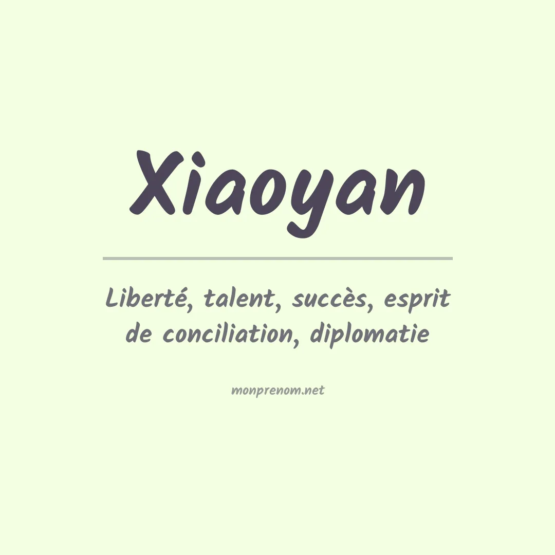 Prénom Xiaoyan