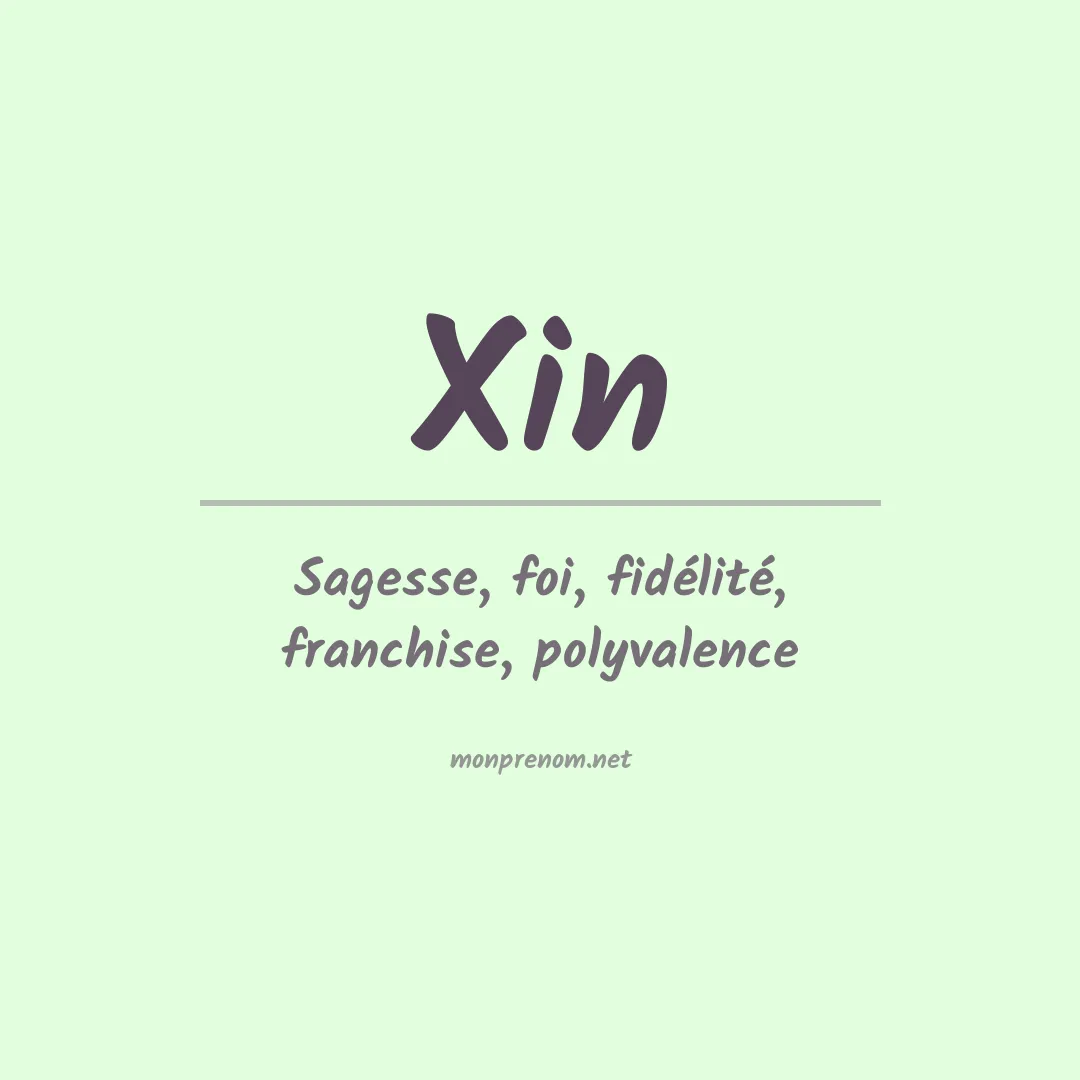 Prénom Xin