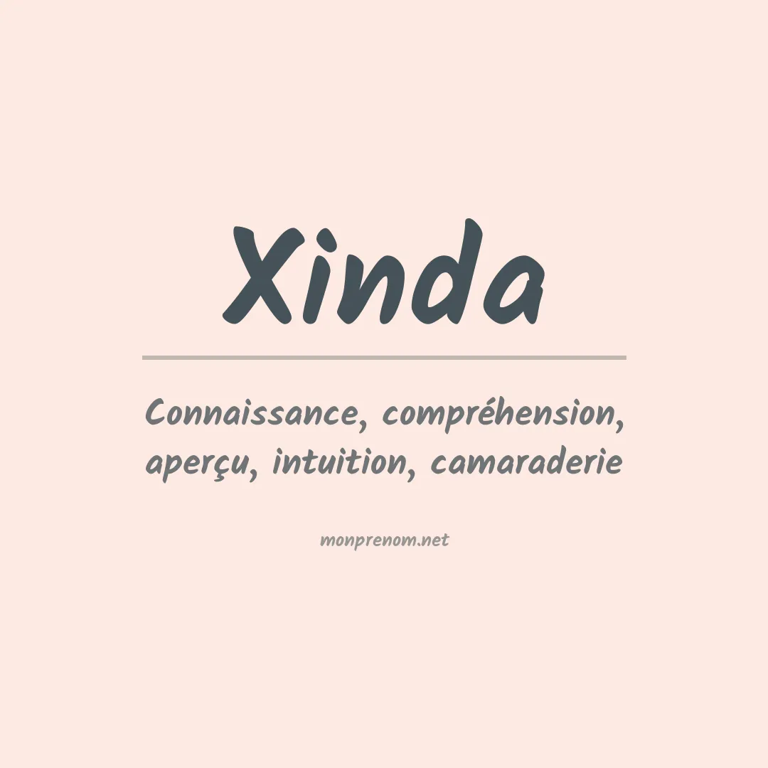 Signification du prénom Xinda