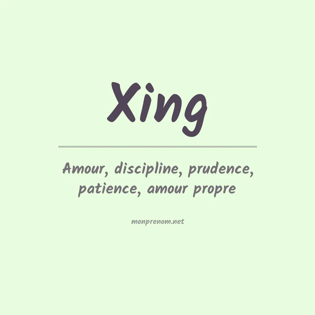 Prénom Xing