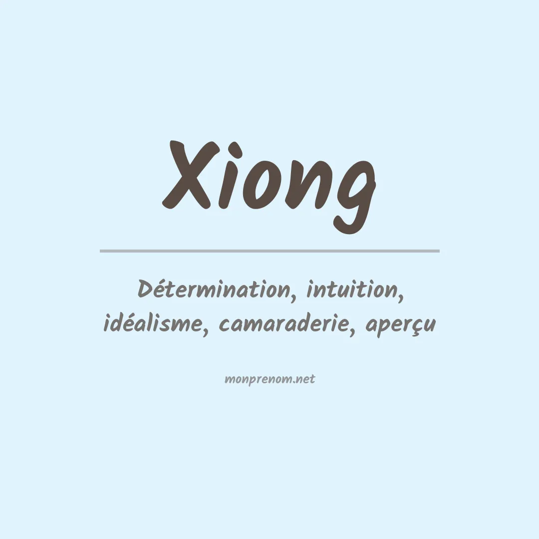 Prénom Xiong