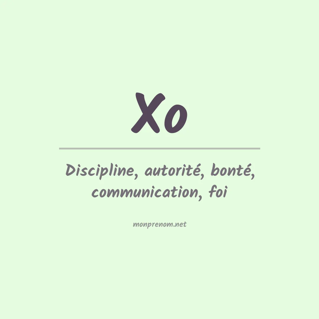 Signification du prénom Xo