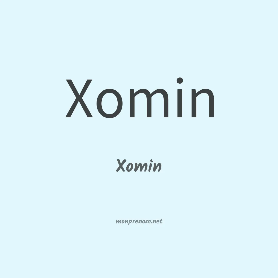 Xomin en chinois