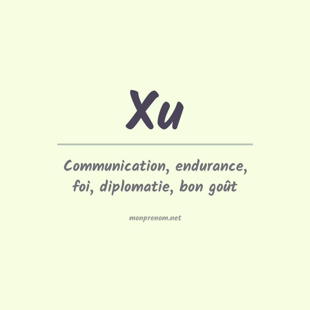 Prénom Xu