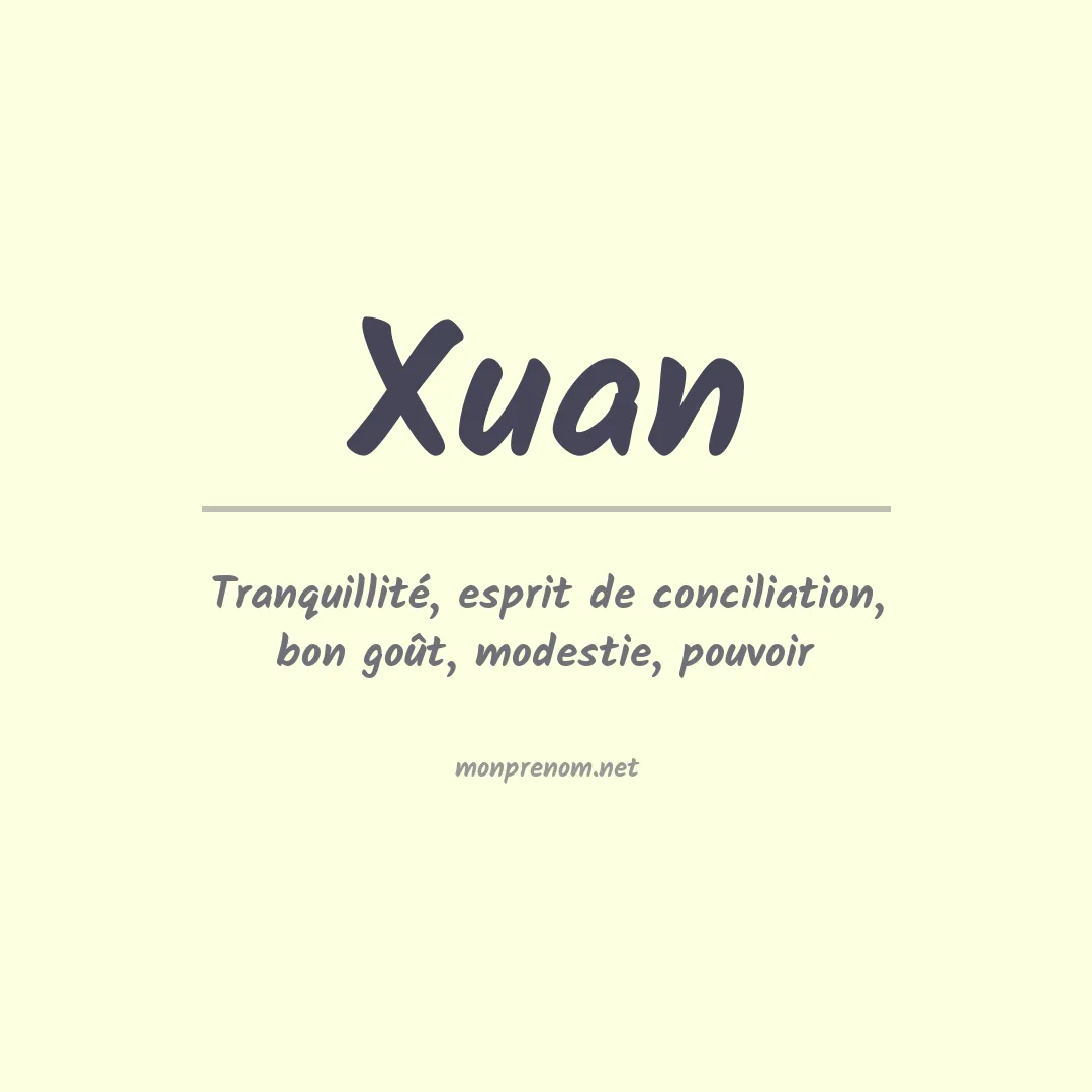 Prénom Xuan