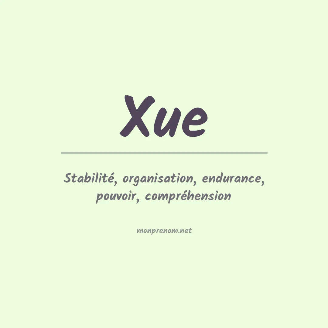 Prénom Xue