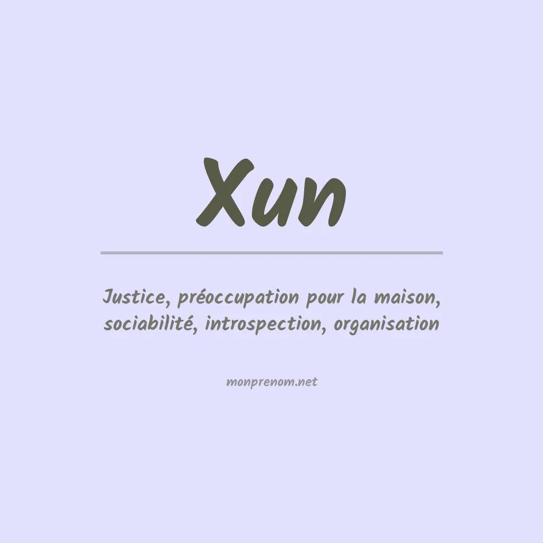 Prénom Xun