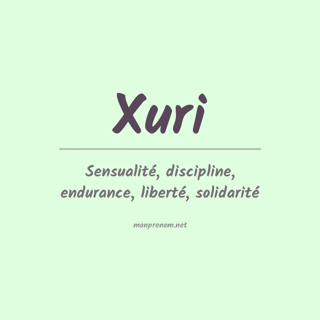 Signification du prénom Xuri