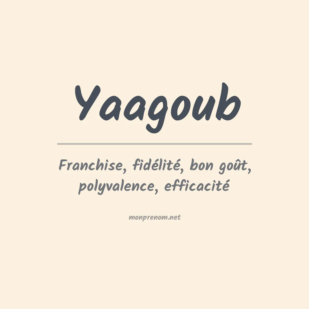Prénom Yaagoub