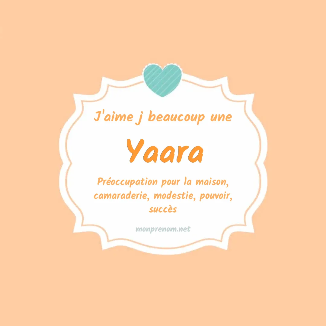 J'aime beaucoup Yaara